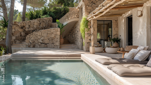 mediterranean villa with pool