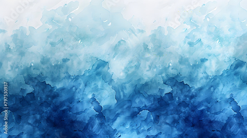 Abstract watercolor paint background dark blue color grunge texture for background, banner