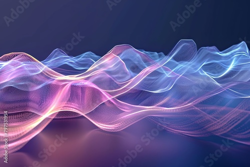 3D Light Wave Synthesis: Luminous Cybernetic Flow photo