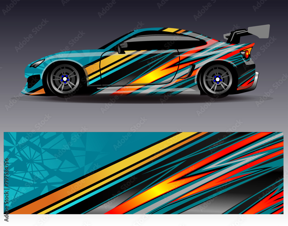 Car wrap design vector.Graphic abstract stripe racing background designs for vehicle, rally, race, adventure and car racing liverY Car wrap design vector.Graphic abstract stripe racing background designs for vehicle, rally, race, adventure and car racing liverY