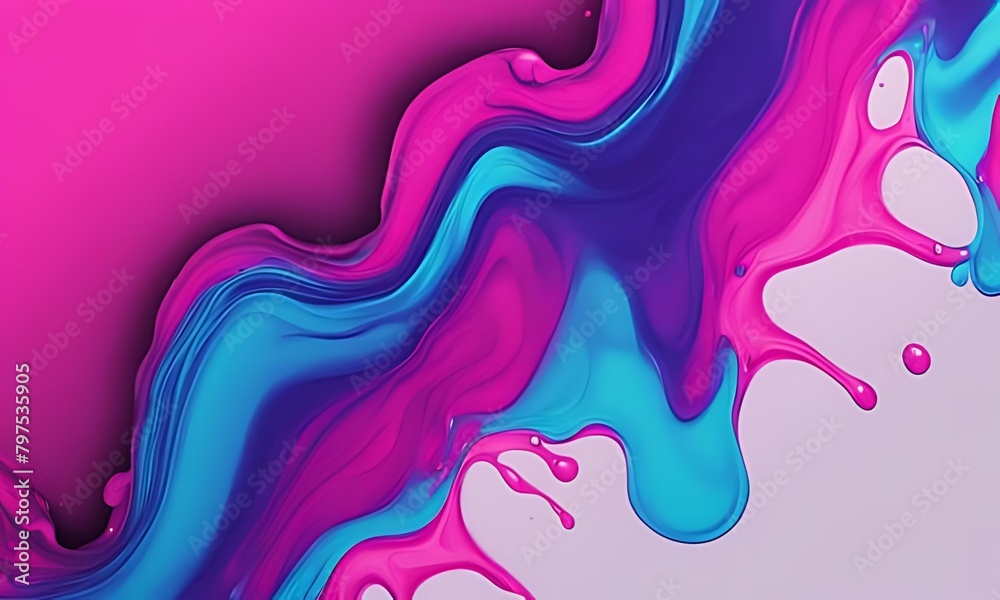 Dynamic Ink Color Blend with Paint Water Drop on Vibrant Abstract Background. Dynamic Ink Color Blend with Paint Water Drop on Vibrant Abstract Background.