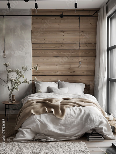 modern decorated bedroom photo