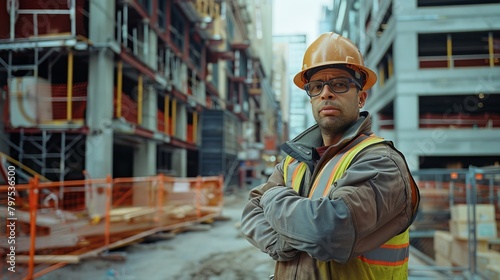 Confident Construction Professional on Job Site