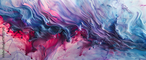 A storm of ink and paint converges, creating a mesmerizing whirlpool of abstract beauty.
