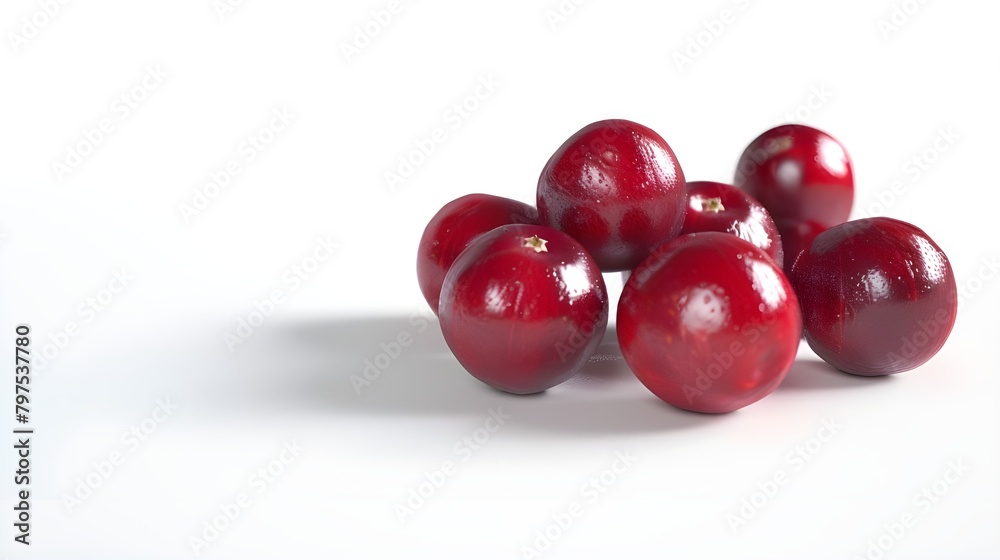 Cranberry on a white background  Ai generated 