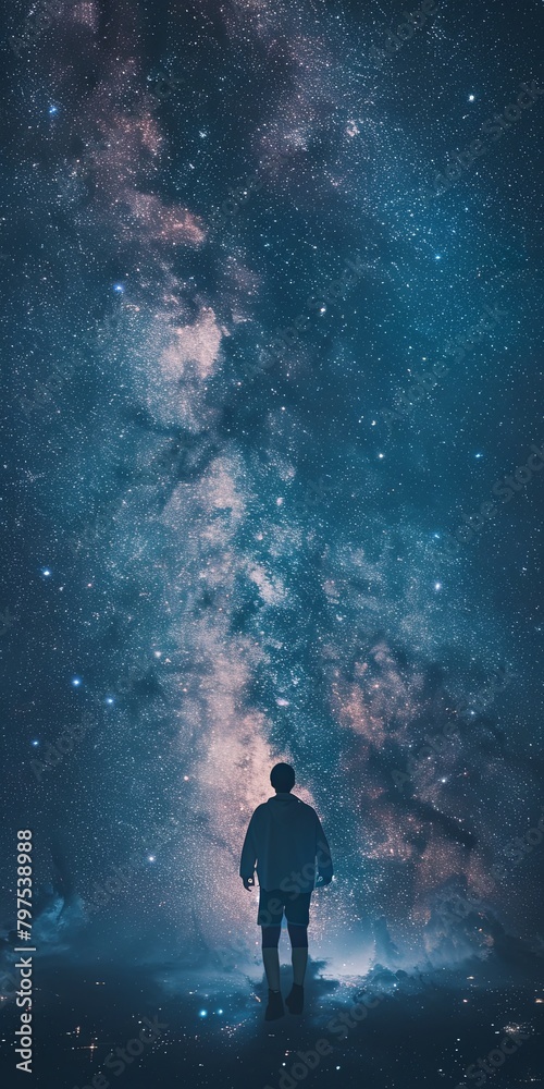 Infinite space with a black hole background wallpaper.