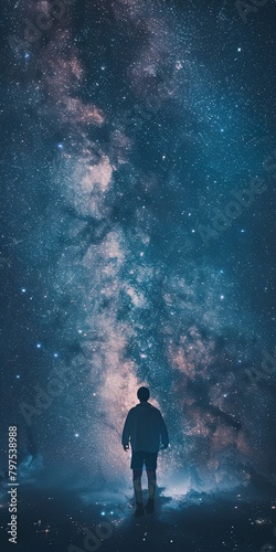 Infinite space with a black hole background wallpaper.