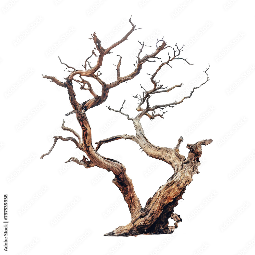 Dried tree isolated on transparent background Dried tree isolated on transparent background
