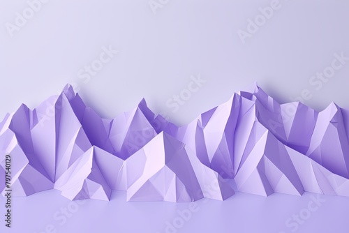 Violet Paper Mountain Range: Minimalist Outdoor Design photo