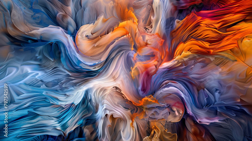 A mesmerizing whirlwind of colors converges, creating a breathtaking spectacle of artistic expression. photo