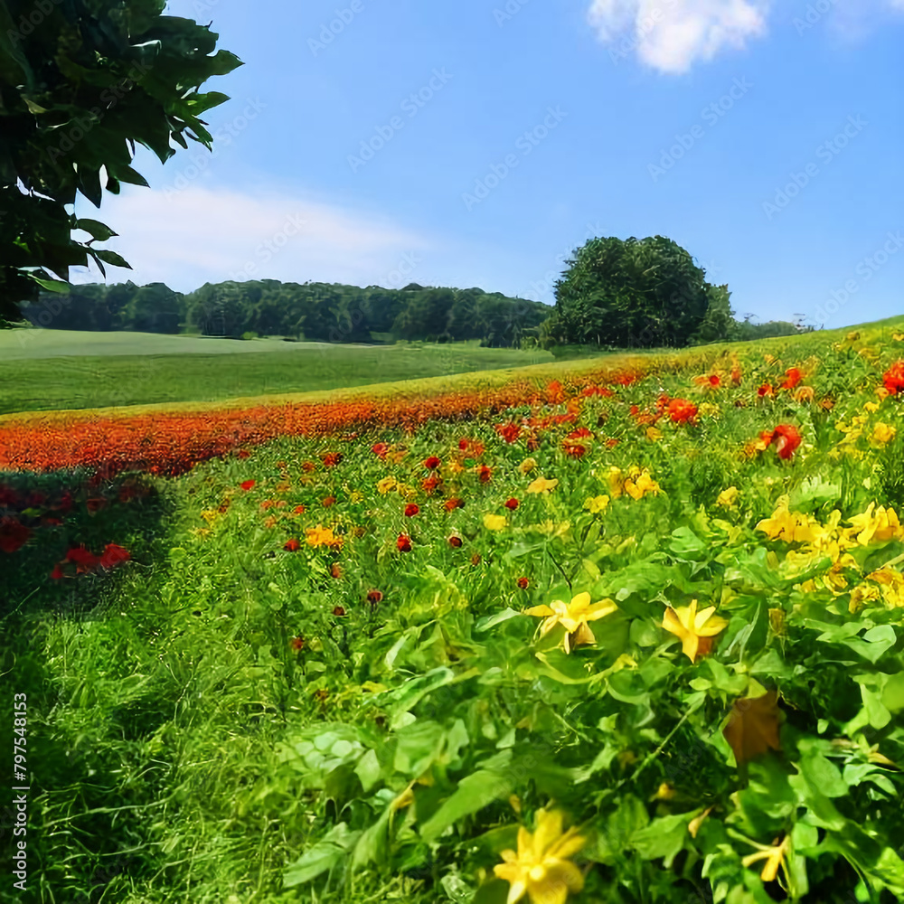 field of flowers