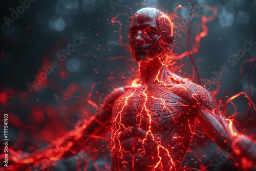 the intricate network of human blood vessels, arteries, veins, and capillaries, carries life-sustaining oxygen and nutrients throughout the body, while removing waste products.