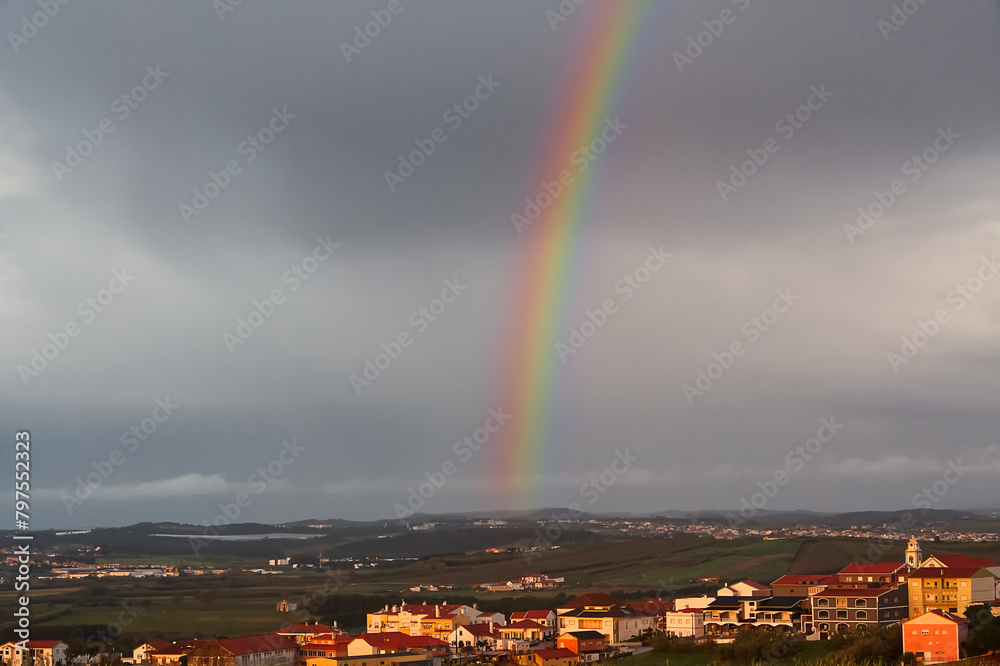 Rainbow over the city Rainbow over the city