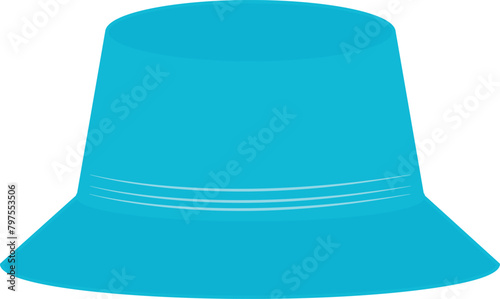Light Blue Bucket Hat Vector illustration