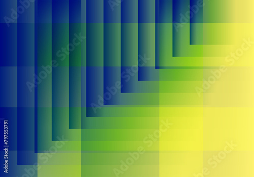 Fondo en degradado de cuadrados con volumen de color amarillo, verde y azul.