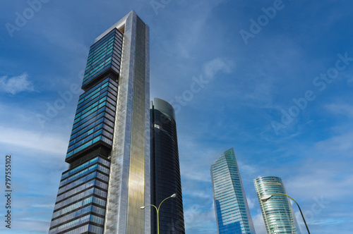 Skyscrapers in Financial District, Madrid, Spain, Europe photo