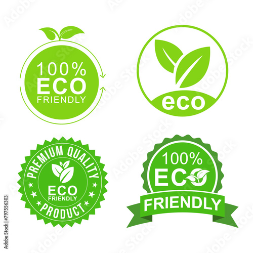 eco friendly stickers natural green labels