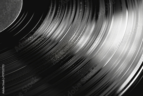 Black vinyl record isolated on white background 