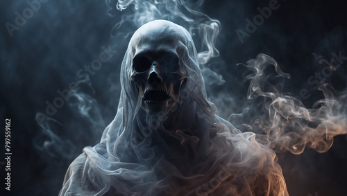 ghost in a dark smoke 