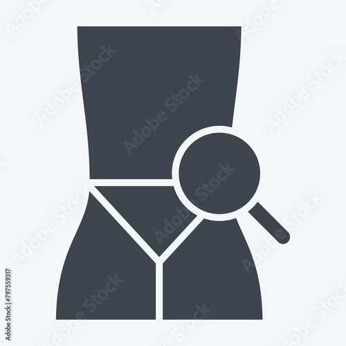 Icon Ymptom Check. related to Medical Specialties symbol. glyph style. simple design illustration