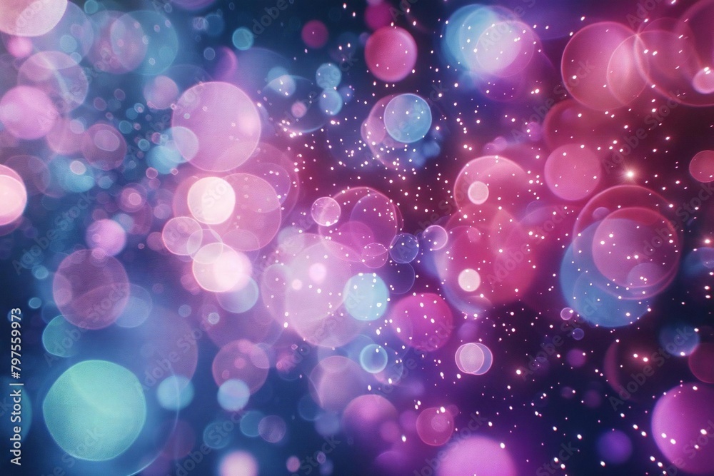 Shimmering Blue and Purple Bokeh with Sparkling Glitter Shimmering Blue and Purple Bokeh with Sparkling Glitter