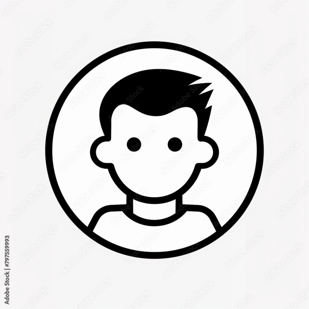 Fototapeta premium man avatar icon vector sign symbol isolated