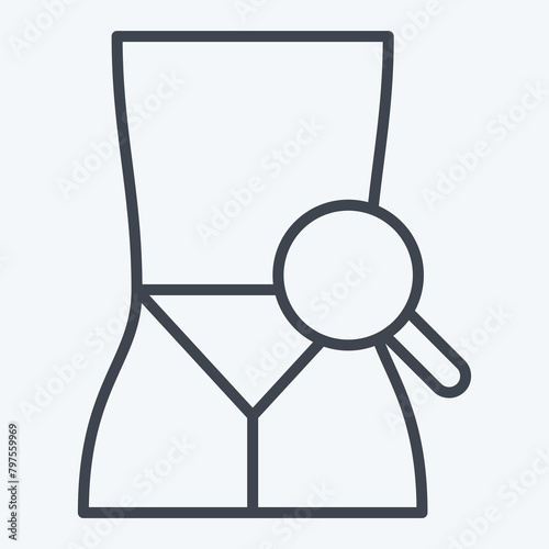 Icon Ymptom Check. related to Medical Specialties symbol. line style. simple design illustration