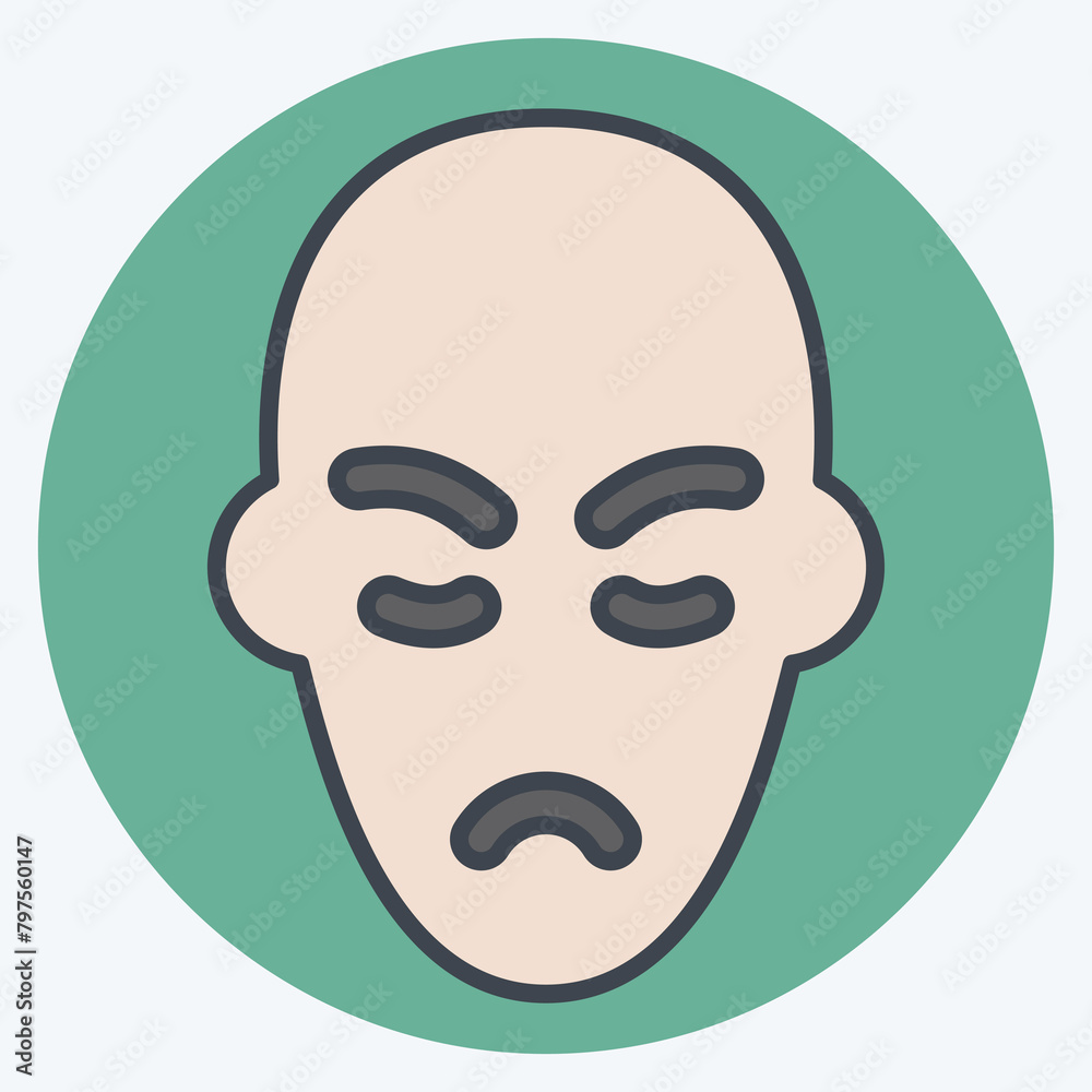 Icon Facial Plastic Surgery. related to Medical Specialties symbol. color mate style. simple design illustration Icon Facial Plastic Surgery. related to Medical Specialties symbol. color mate style. simple design illustration