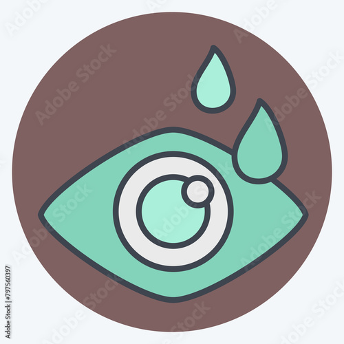 Icon Optometry. related to Medical Specialties symbol. color mate style. simple design illustration