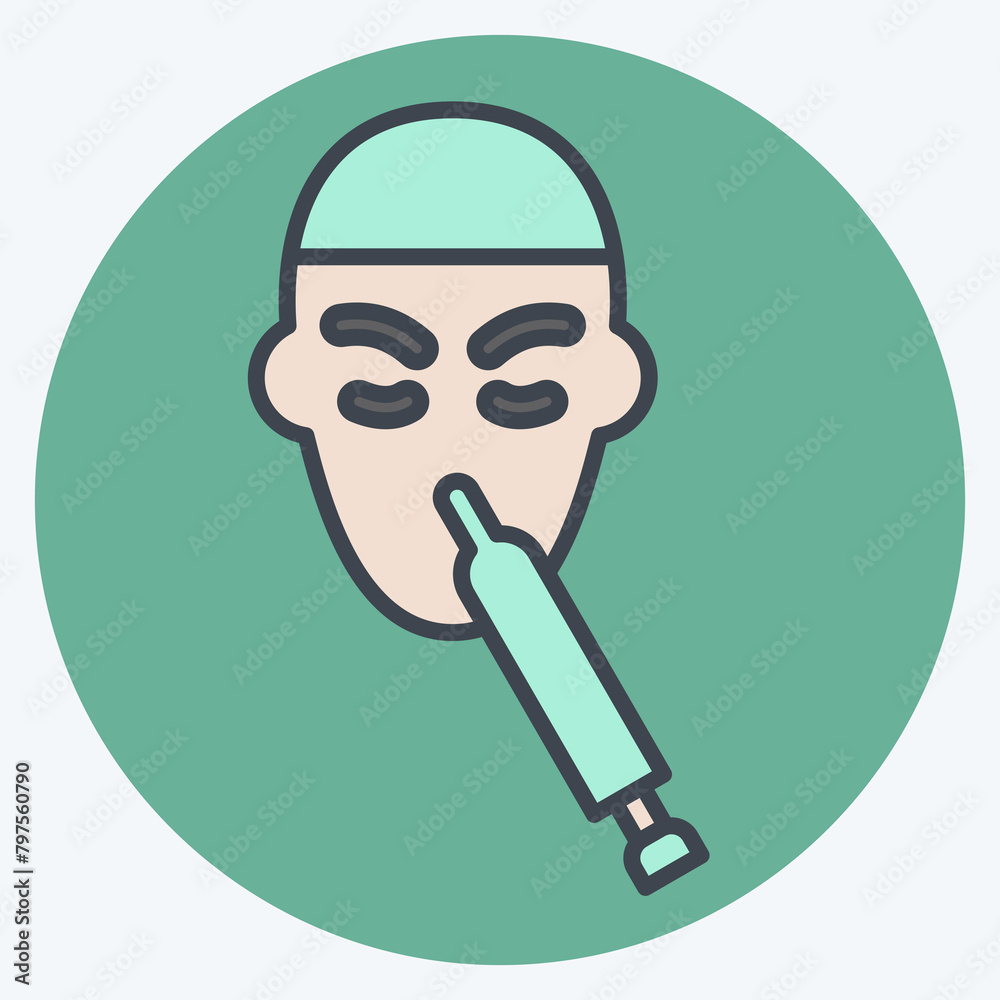Icon Plastic Surgery. related to Medical Specialties symbol. color mate style. simple design illustration Icon Plastic Surgery. related to Medical Specialties symbol. color mate style. simple design illustration
