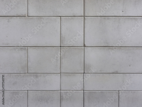 Exterior dove gray concrete pattern wall building.