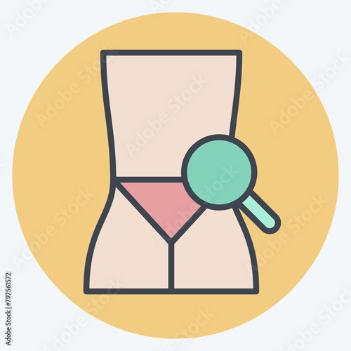 Icon Ymptom Check. related to Medical Specialties symbol. color mate style. simple design illustration