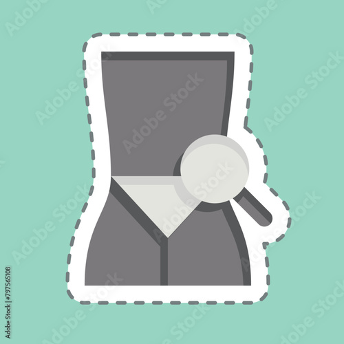 Sticker line cut Ymptom Check. related to Medical Specialties symbol. simple design illustration