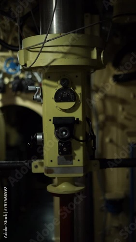periscope inside a submarine vertical video photo