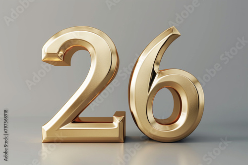 Number 26 in 3d style © stock contributor 
