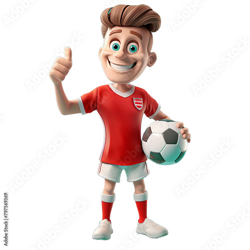 cartoon character of a youn...