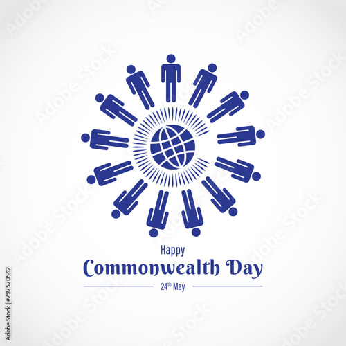 Vector illustration of Commonwealth Day social media feed template