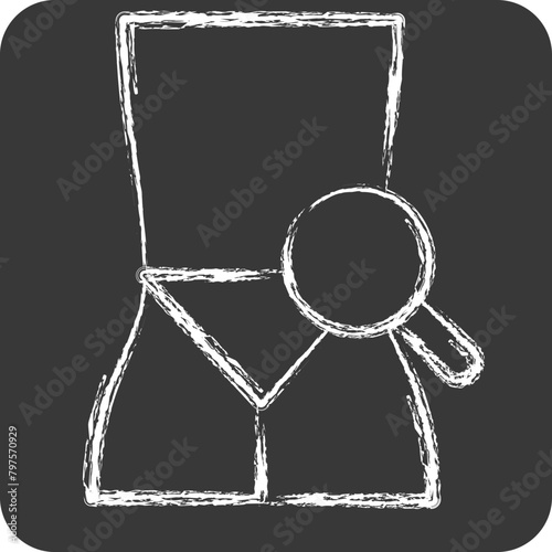Icon Ymptom Check. related to Medical Specialties symbol. chalk Style. simple design illustration
