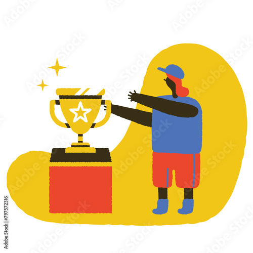Taking trophy