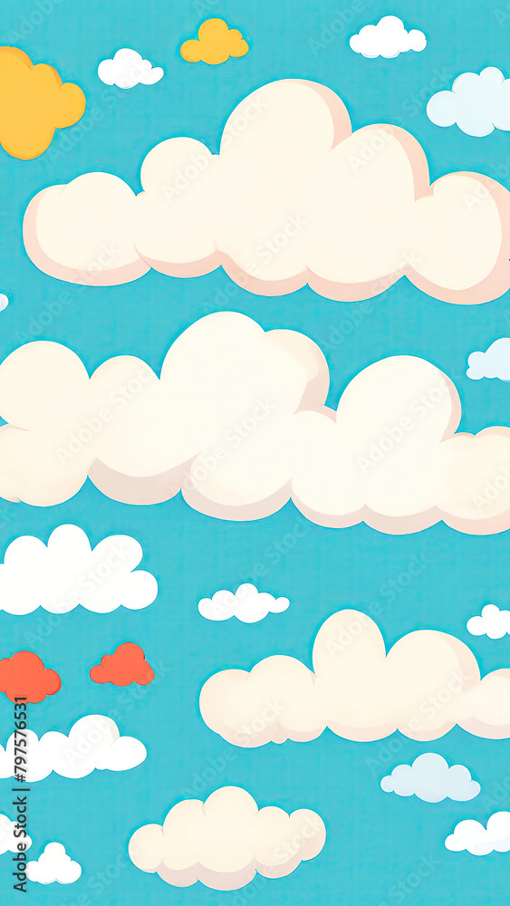 seamless pattern with clouds seamless pattern with clouds