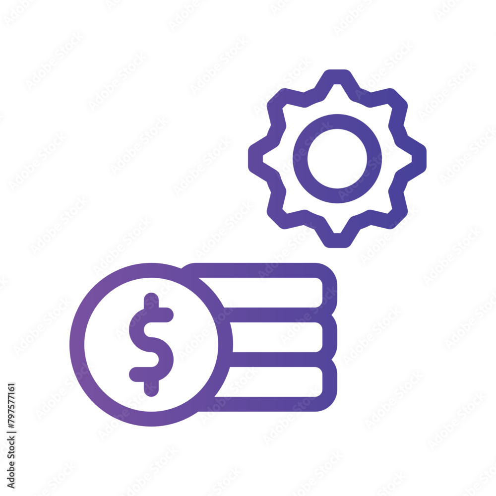 money management gradient icon money management gradient icon