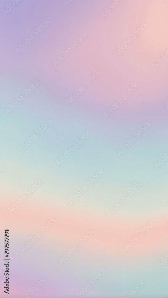 Pastel gradient background with hues of lavender, mint, and peach.