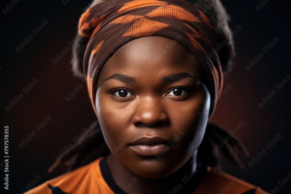 a woman with a head scarf a woman with a head scarf