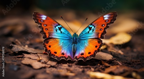 a butterfly on the ground
