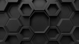 Black Hexagon Frame on White Background - Abstract Design

