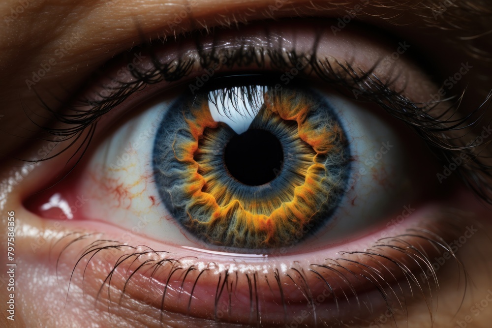 Naklejka premium a close up of an eye