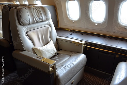 luxury First Class seat. It is very comfortable and nice. It is a VIP business cabin chair
