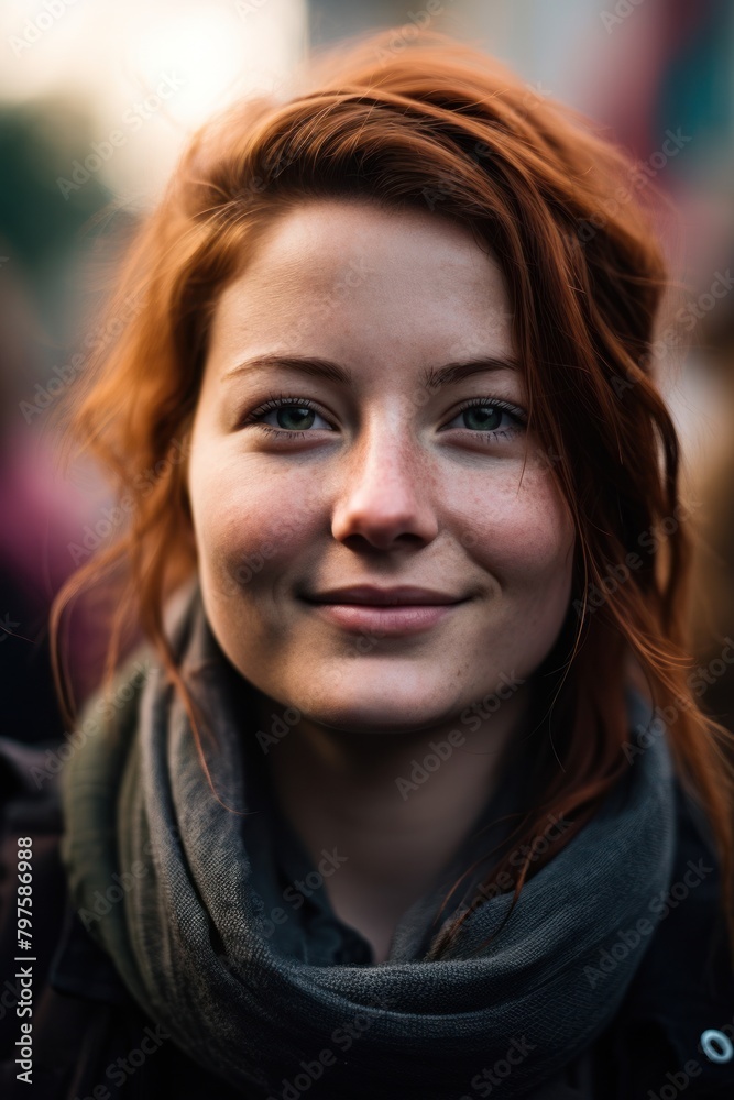 a woman smiling at the camera a woman smiling at the camera