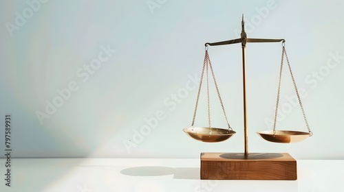 Balanced Scales Symbolizing Moral and Ethical