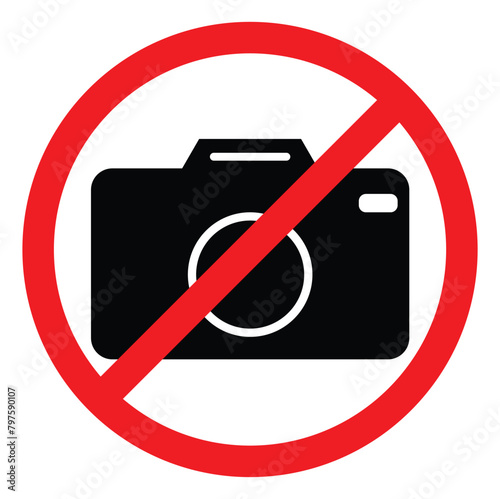 No photos and no camera forbidden sign
